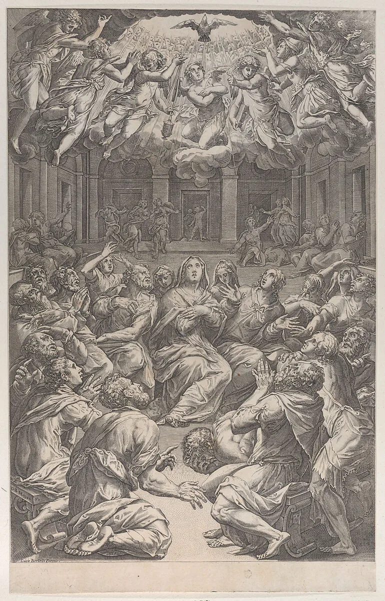 The Pentecost — Cornelis Cort|Giorgio Vasari|Giovanni Battista Mazza|Luca Bertelli