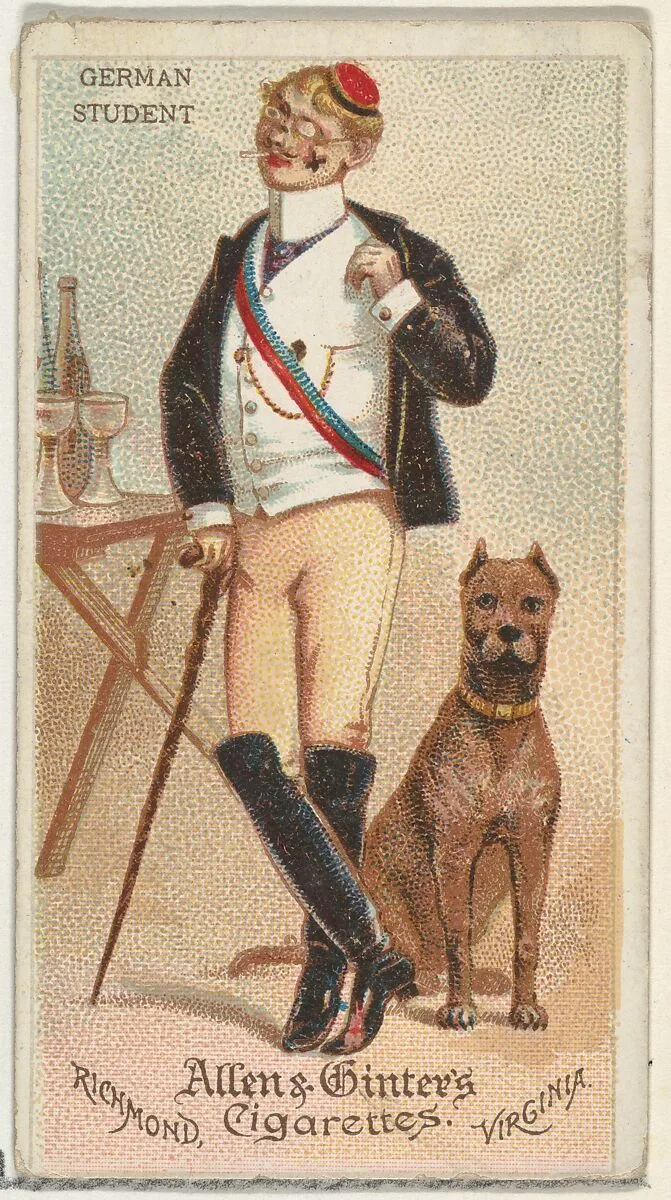 German Student, from World's Dudes series (N31) for Allen & Ginter Cigarettes — Allen & Ginter
