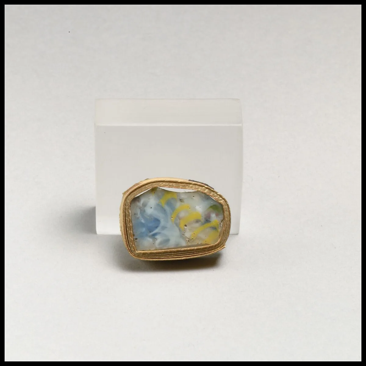 Glass mosaic fragment — Unknown