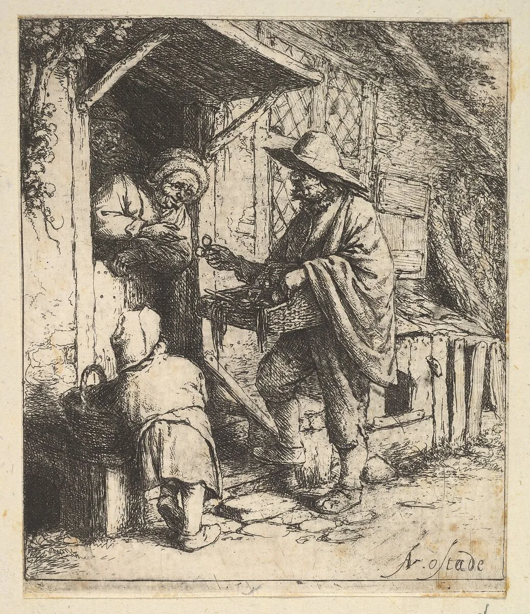 The Spectacle Seller — Adriaen van Ostade