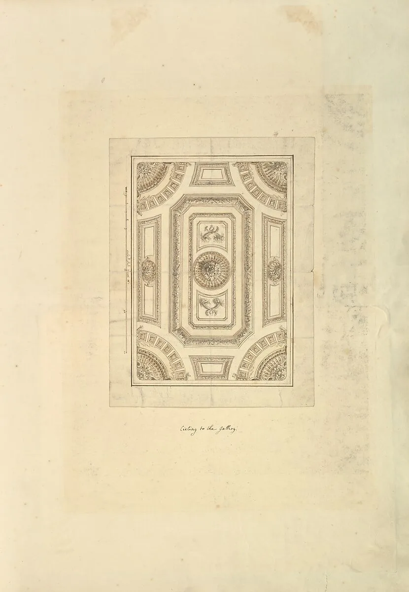 Ceiling to the Gallery, Houghton Hall, Norfolk — Isaac Ware