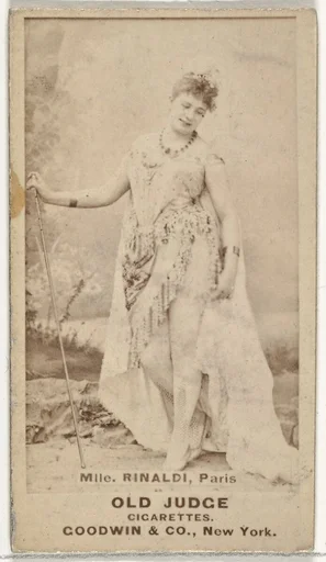 Mlle. Rinaldi, Paris, from the Actors and Actresses series (N171) for Old Judge Cigarettes
