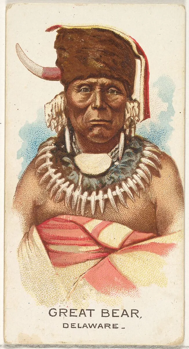 Great Bear, Delaware, from the American Indian Chiefs series (N2) for Allen & Ginter Cigarettes Brands — Allen & Ginter