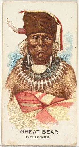 Great Bear, Delaware, from the American Indian Chiefs series (N2) for Allen & Ginter Cigarettes Brands