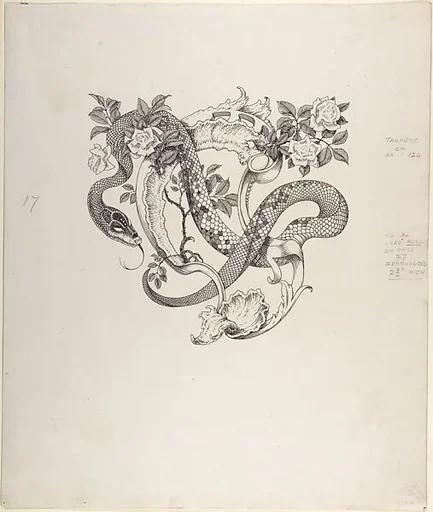 Unused Tailpiece Design for "The Duchess of Malfi"