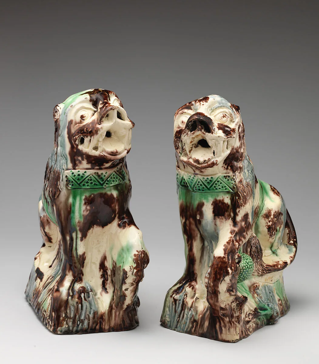Pair of Chinese dogs of Foo — Whieldon type|Ralph Wood the Elder