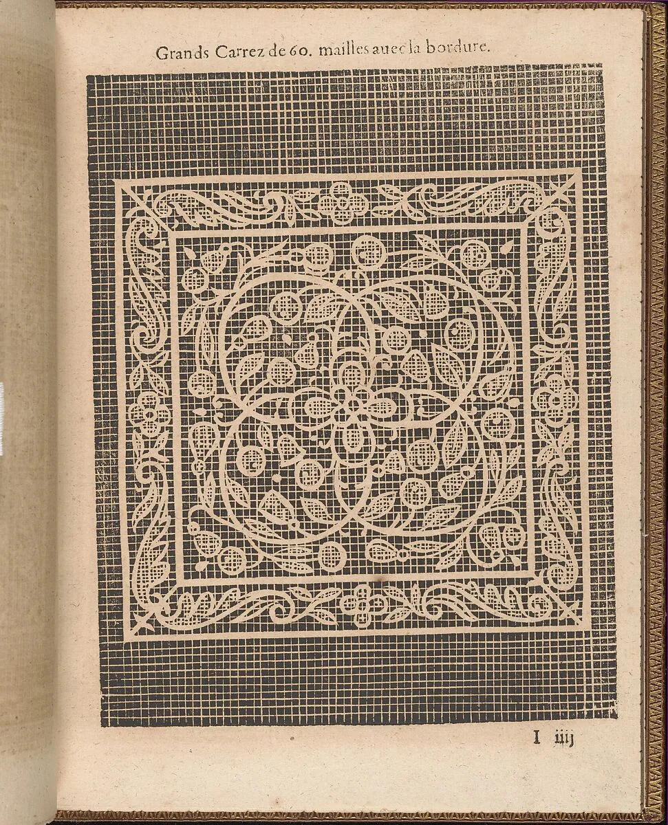 La Pratique de l'Aiguille, page 35 (recto) — Matthias Mignerak|Pierre Firens|Marie de Medici|Jean Le Clerc