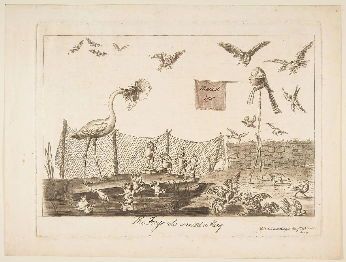 The Frogs Who Wanted a King — Anonymous, British, 18th century