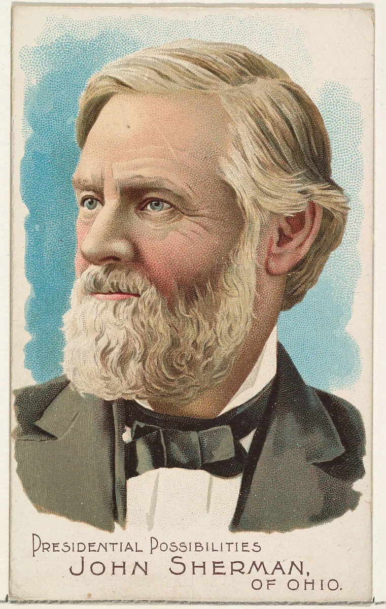 John Sherman of Ohio, from the Presidential Possibilities series (N124) issued by Duke Sons & Co. to promote Honest Long Cut Tobacco — The Giles Company|W. Duke, Sons & Co.