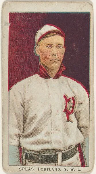 Speas, Portland, Northwestern League, from the "Obak Baseball Players" set (T212), issued by the American Tobacco Company to promote Obak Mouthpiece Cigarettes — American Tobacco Company