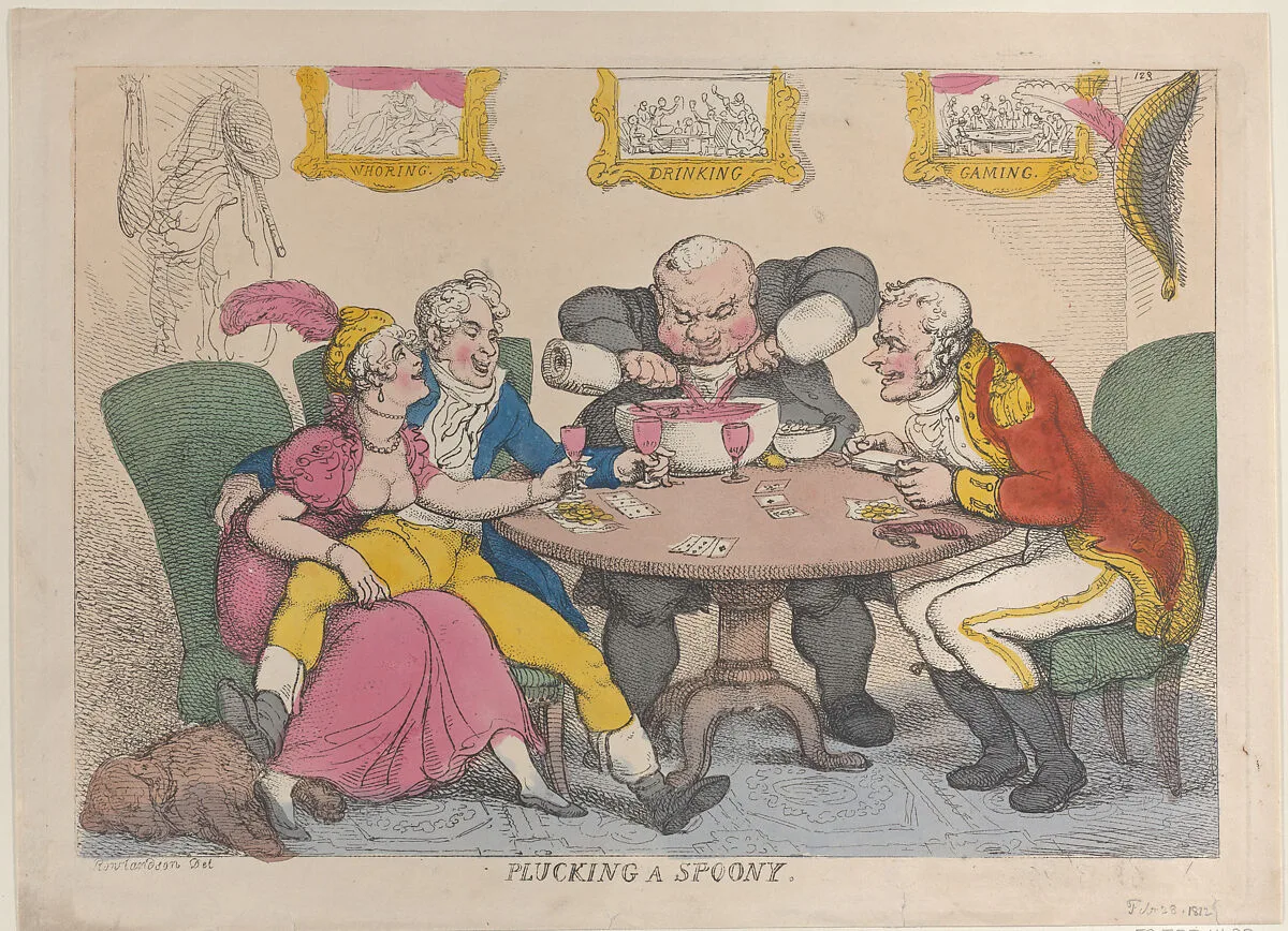 Plucking a Spoony — Thomas Rowlandson