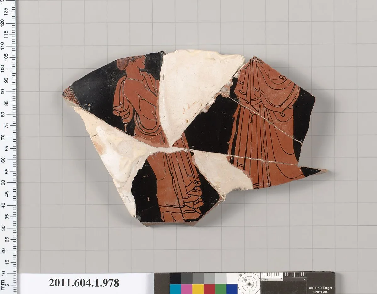 Terracotta fragment of a kylix (drinking cup) — Unknown