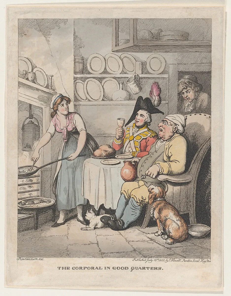 The Corporal in Good Quarters — Thomas Rowlandson
