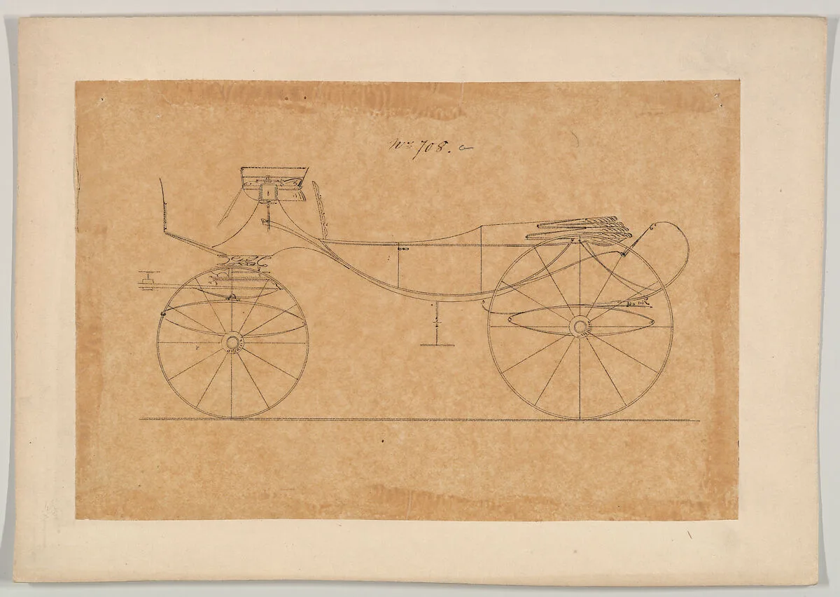 Design for Vis-à-vis/ Barouche, no. 708a — Brewster & Co.