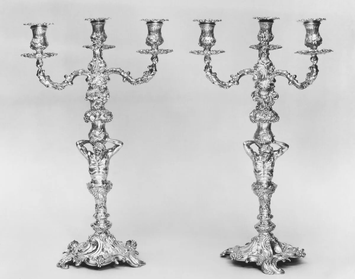 Pair of candelabra — Paul de Lamerie
