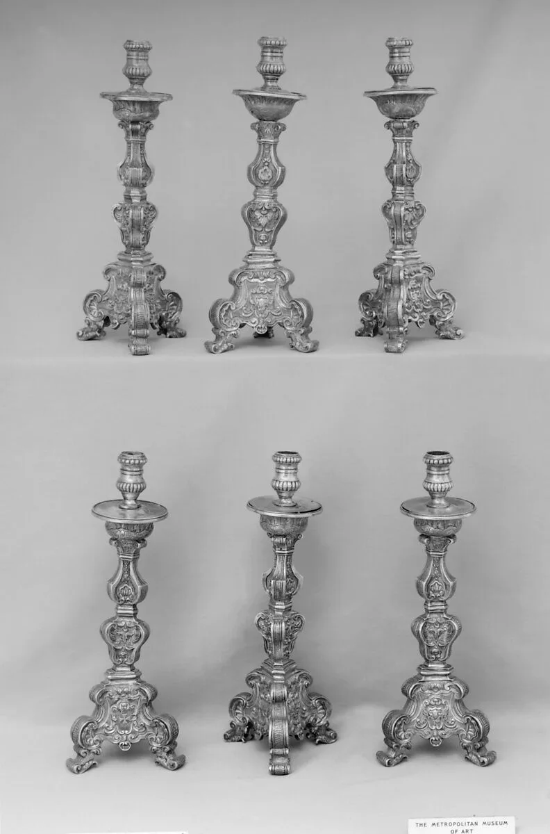 Candlestick (one of a set of six) — Unknown