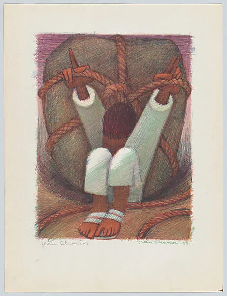 Crouching man carrying a large package (cargador), from the Picture Book (Plate 7) — Kistler (Lynton R. and/or Will A.)|Jean Charlot