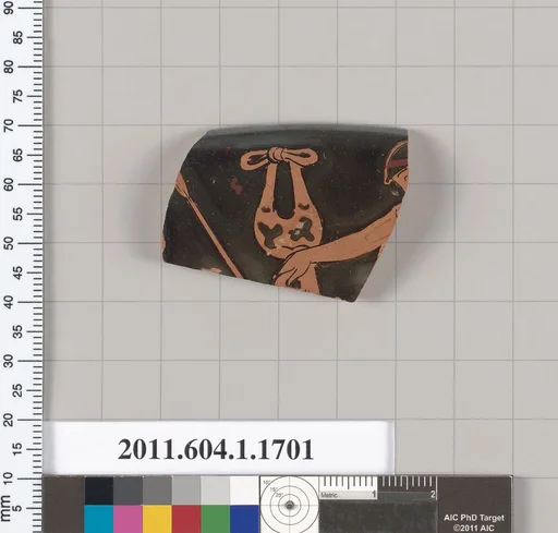 Terracotta rim fragment of a kylix (drinking cup)