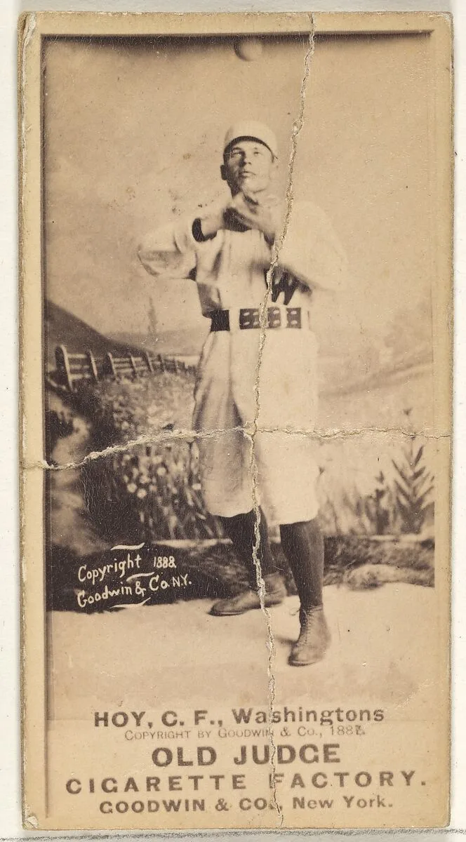 William Ellsworth "Dummy" Hoy, Center Field, Washington Nationals, from the Old Judge series (N172) for Old Judge Cigarettes — Goodwin & Company