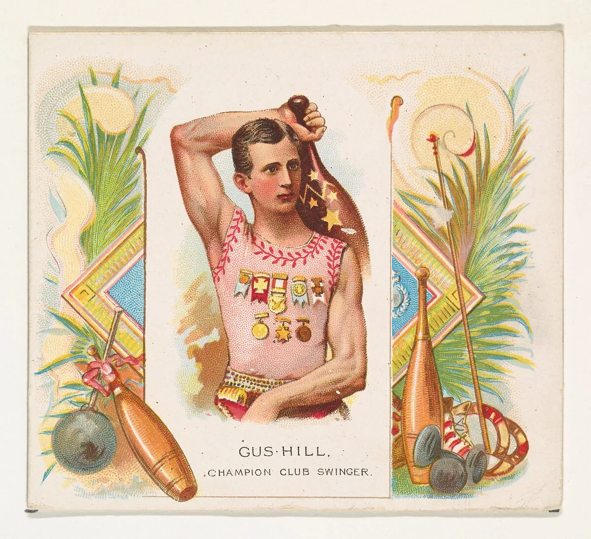 Gus Hill, Champion Club Swinger, from World's Champions, Second Series (N43) for Allen & Ginter Cigarettes — Lindner, Eddy & Claus|Allen & Ginter