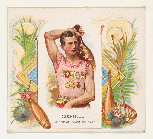 Gus Hill, Champion Club Swinger, from World's Champions, Second Series (N43) for Allen & Ginter Cigarettes