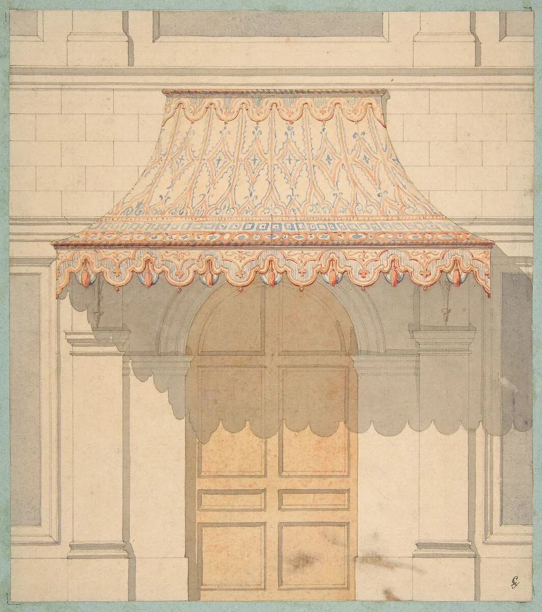 Design for an awning over a door, in Moorish style — Jules-Edmond-Charles Lachaise|Eugène-Pierre Gourdet