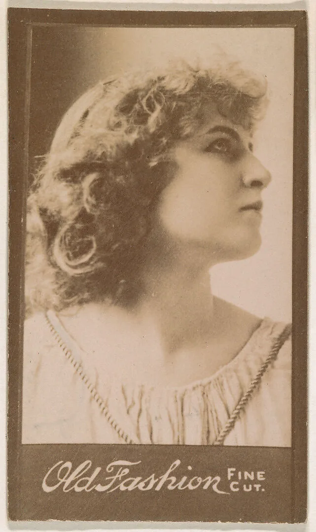 Portrait of actress in profile, from the Actresses series (N664) promoting Old Fashion Fine Cut Tobacco — Unknown