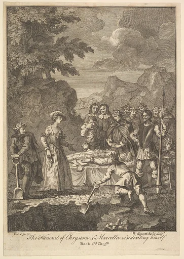 The Funeral of Chrystom and Marcella Vindicating Herself (Six Illustrations for Don Quixote)