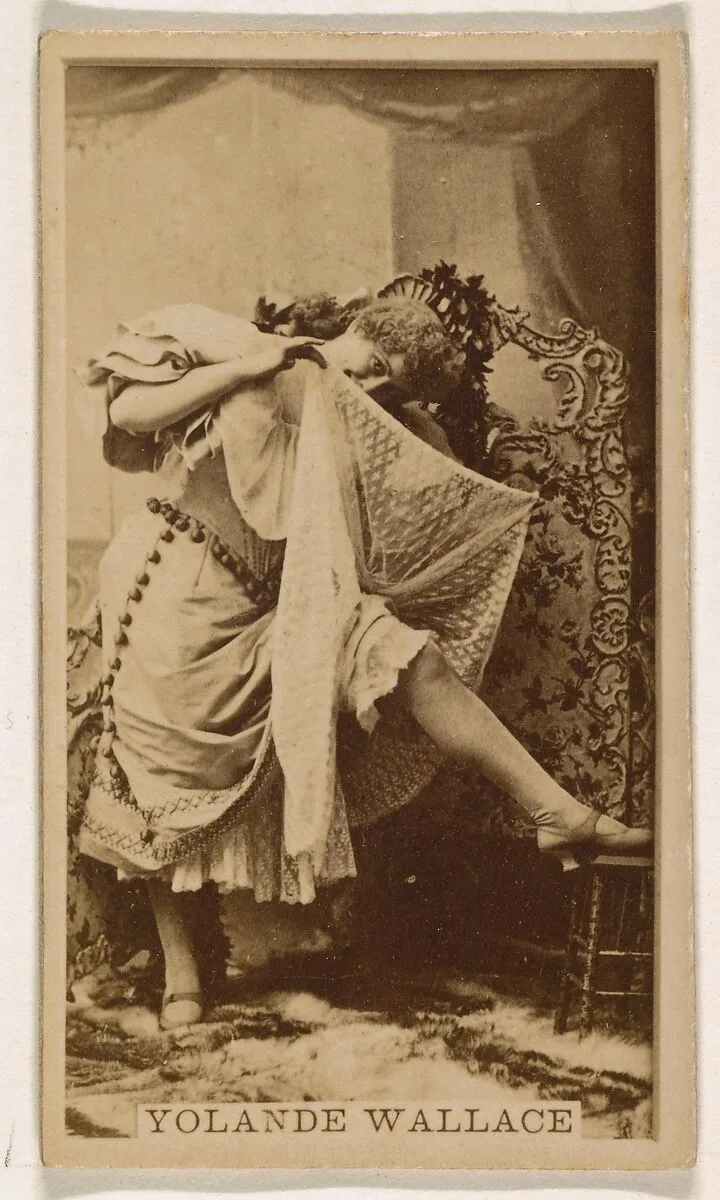 Yolande Wallace, from the Actresses series (N245) issued by Kinney Brothers to promote Sweet Caporal Cigarettes — Kinney Brothers Tobacco Company