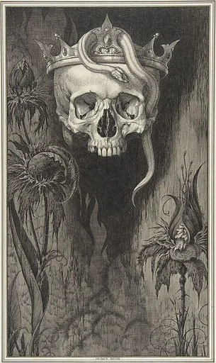 Skull Crowned with Snakes and Flowers (for "The Duchess of Malfi")