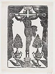 Christ on the Cross flanked by two vases holding flowers — Manuel Manilla|José Guadalupe Posada