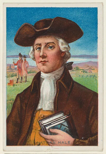 Nathan Hale, from the "Heroes of History" series (T68), issued with Miners Extra Smoking Tobacco, Natural Leaf Scrap, and Royal Bengals Little Cigars — Nathan Hale|Royal Bengals Little Cigars