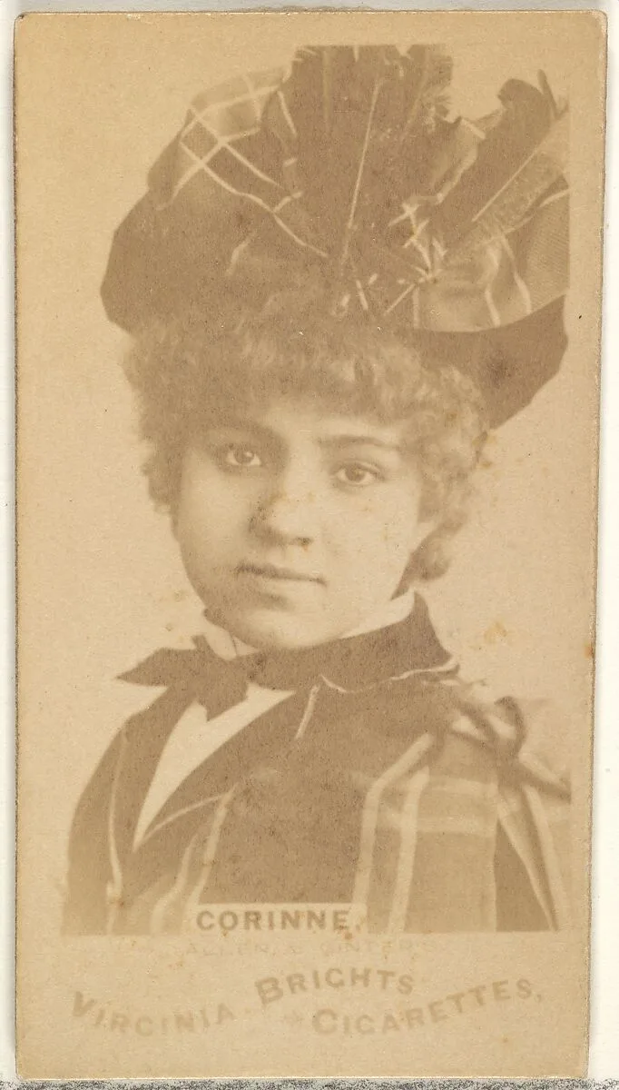 Corinne, from the Actors and Actresses series (N45, Type 1) for Virginia Brights Cigarettes — Allen & Ginter