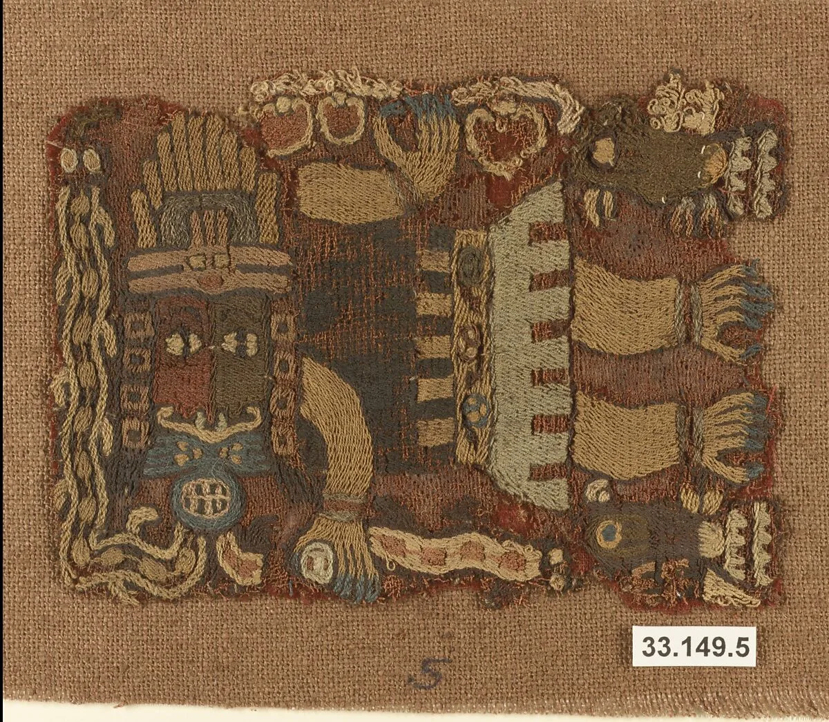 Embroidered Mantle Fragment — Unknown