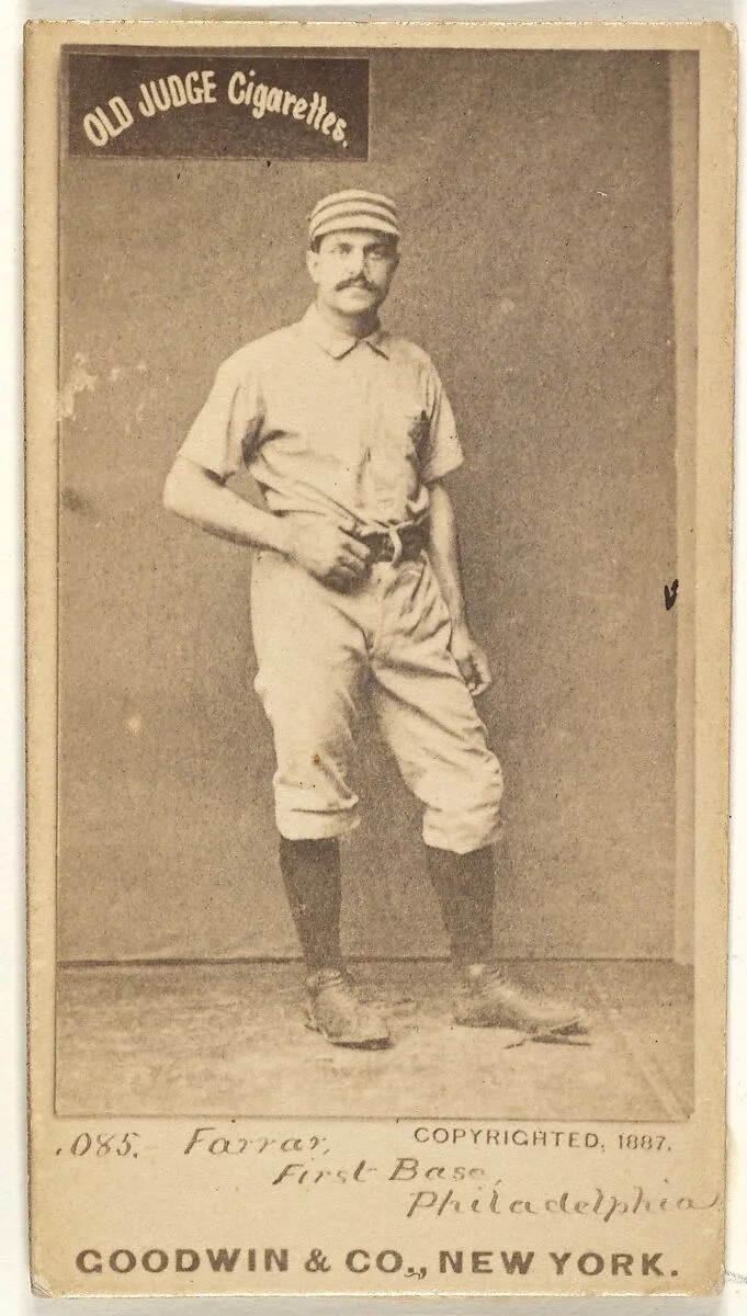 Sidney Douglas Farrar, 1st Base, Philadelphia, from the Old Judge series (N172) for Old Judge Cigarettes — Goodwin & Company