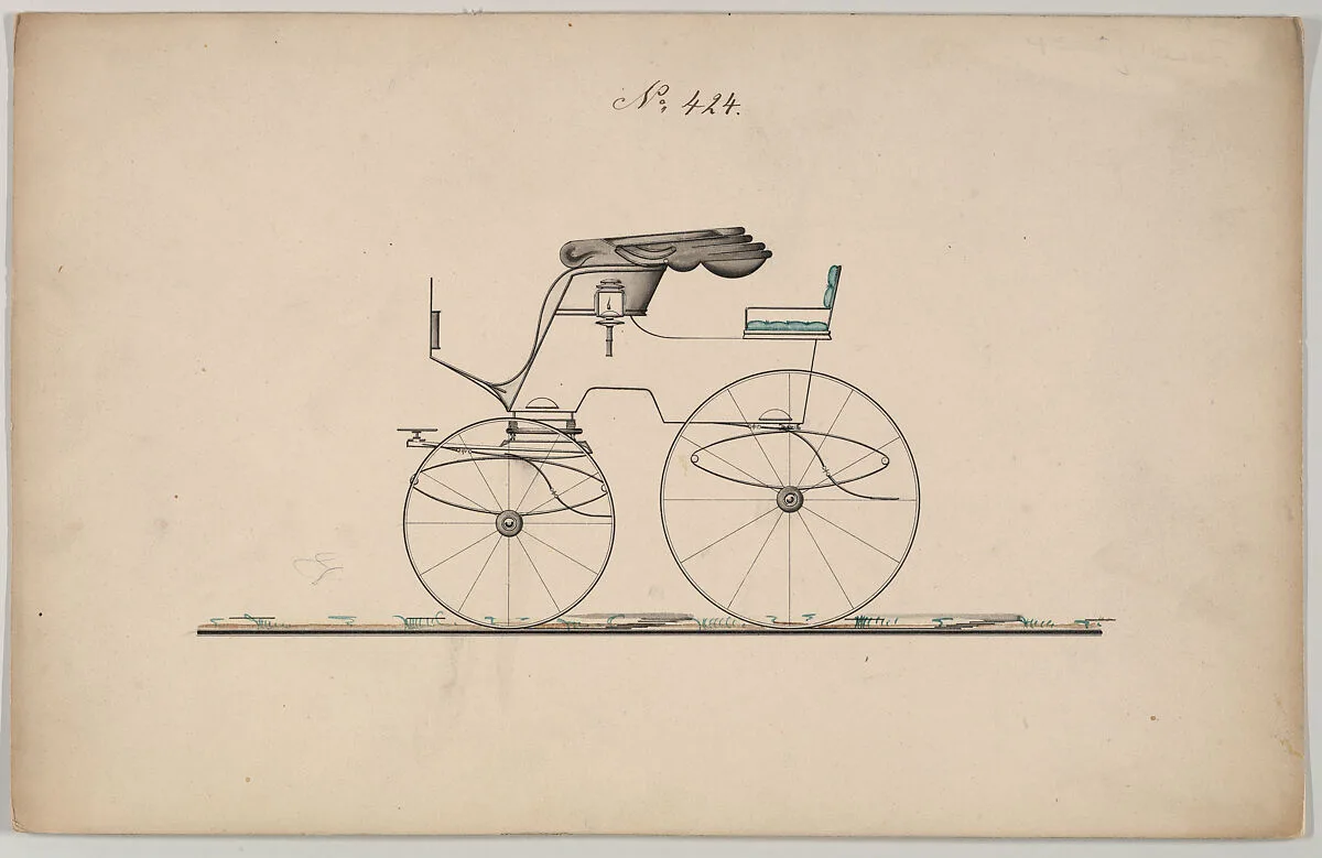 Design for Stanhope Phaeton, no. 424 — Brewster & Co.