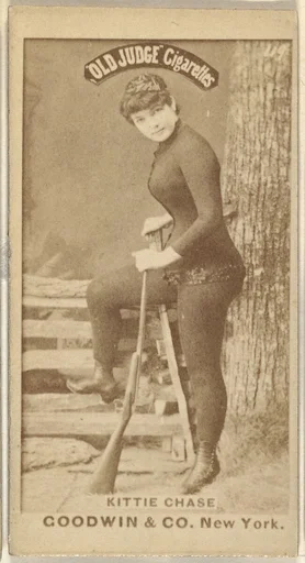 Kittie Chase, from the Actors and Actresses series (N171) for Old Judge Cigarettes