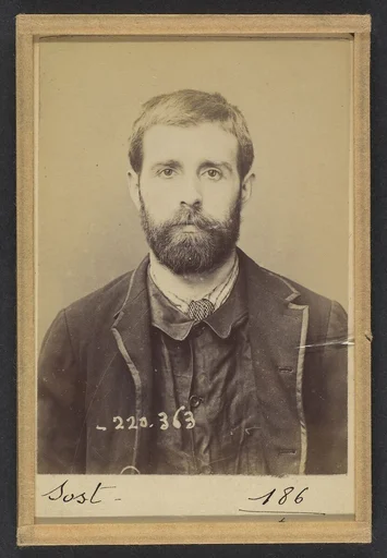 Sost. Edmond. 30 ans, né à Serqueux (Seine-Inférieure) le 15/11/64. Ciseleur. Anarchiste. 1/7/94.