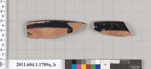 Terracotta rim fragments of kylikes(drinking cups)