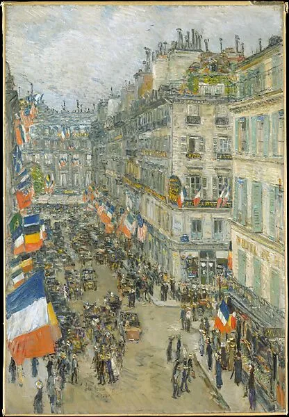 July Fourteenth, Rue Daunou, 1910 — Childe Hassam
