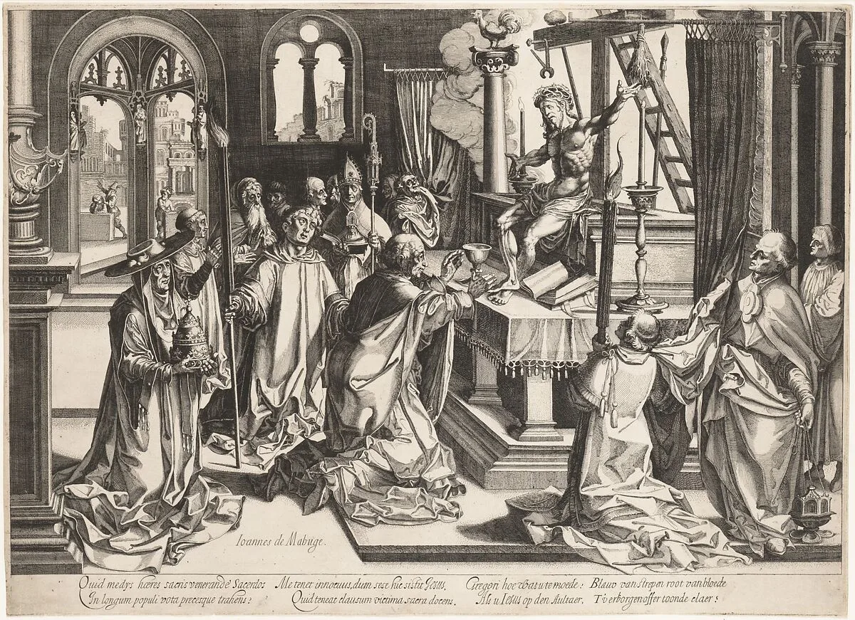 Mass of St. Gregory — Simon Wynhoutsz Frisius|Jan Gossart (called Mabuse)