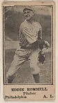 Eddie Rommell, Pitcher, Philadelphia, American League, from the Baseball Players strip card set (W590) — Unknown