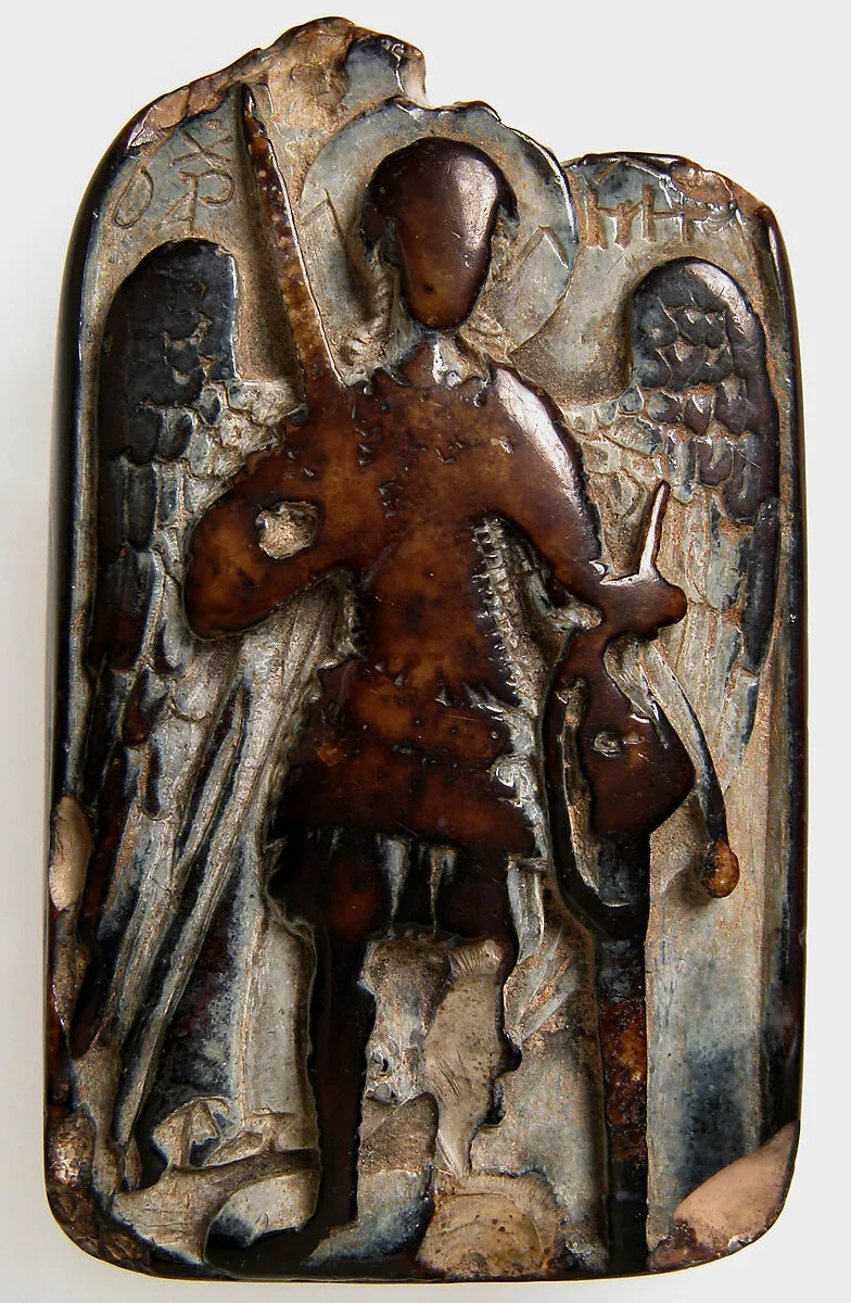 Two-Sided Pendant with the Archangel Michael and Daniel in the Lion’s Den — Unknown