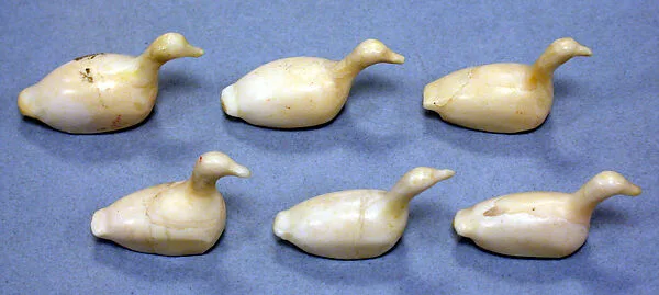 Six Small Ivory Ducks — Unknown