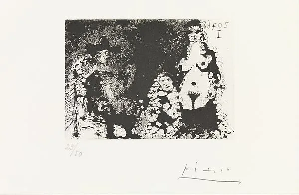 Seated Man with Pipe, Maja and Célestine, from 347 Suite — Aldo and Piero Crommelynck|Pablo Picasso|Galerie Louise Leiris