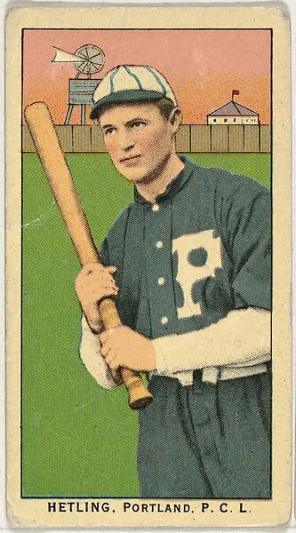 Hetling, Portland, Pacific Coast League, from the "Obak Baseball Players" set (T212), issued by the American Tobacco Company to promote Obak Mouthpiece Cigarettes — American Tobacco Company