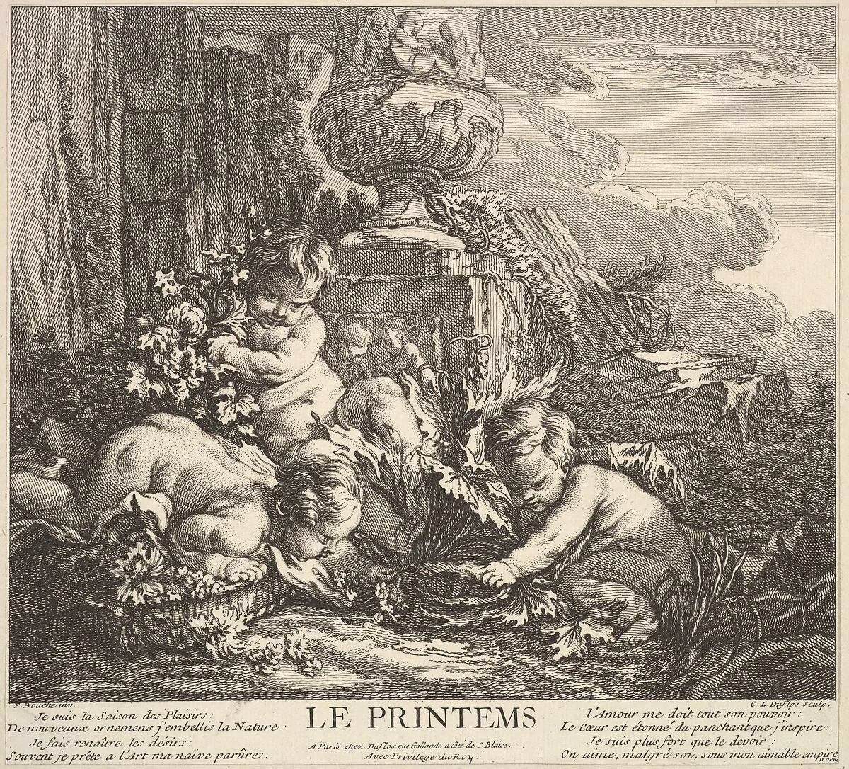 Spring — Claude Augustin Duflos le Jeune|François Boucher