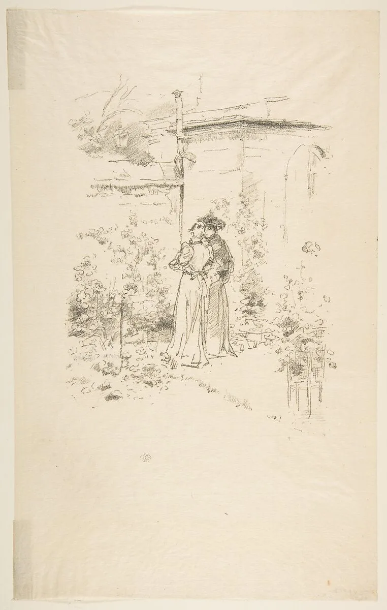 Confidences in the Garden — James McNeill Whistler
