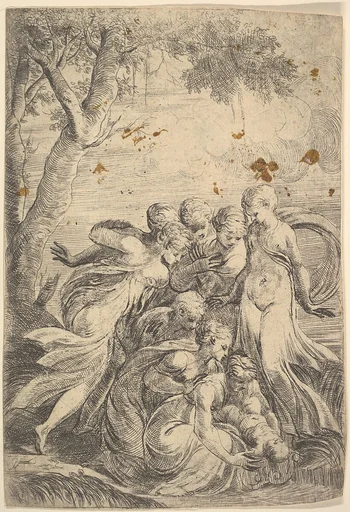 The infant Moses rescued from the Nile