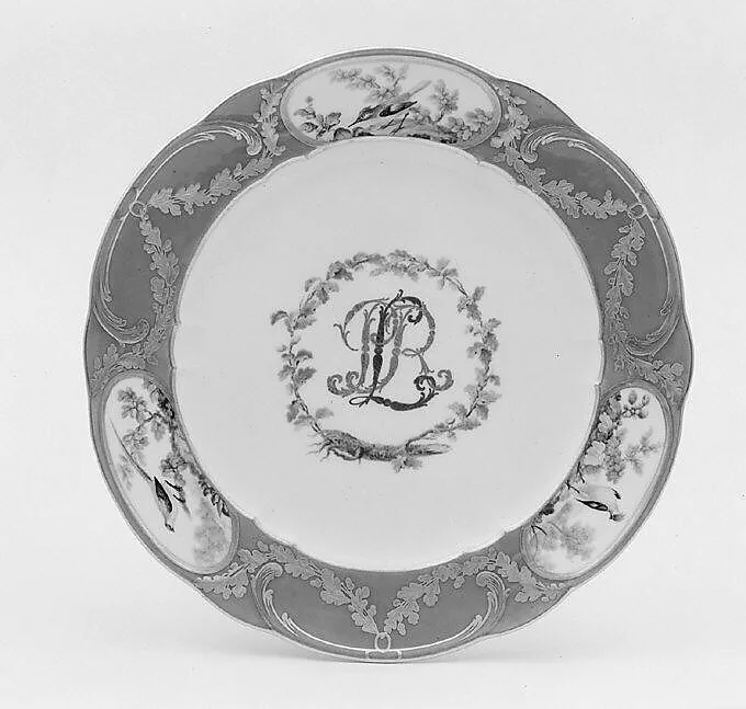 Plate (assiette à palmes) (one of four) (part of a service) — Sèvres Manufactory|Antoine Joseph Chappuis